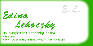 edina lehoczky business card